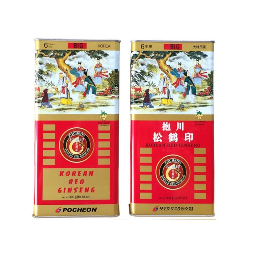 Sâm củ khô Hàn Quốc Pocheon 300g hộp thiếc